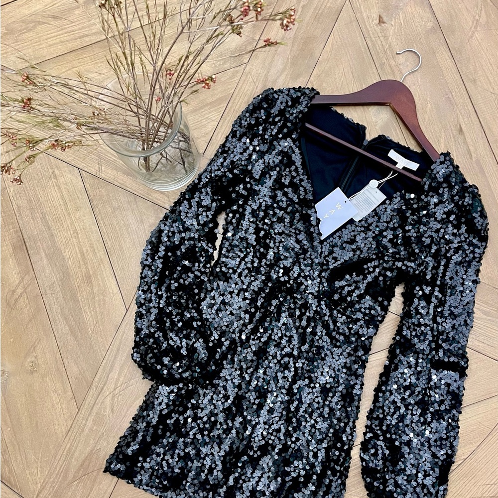 Holiday Sequined Mini Dress